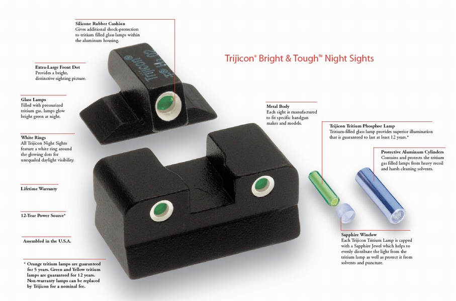 TRIJICON SG03 TRITIUM NIGHT SIGHTS SIG SAUER P220 P229